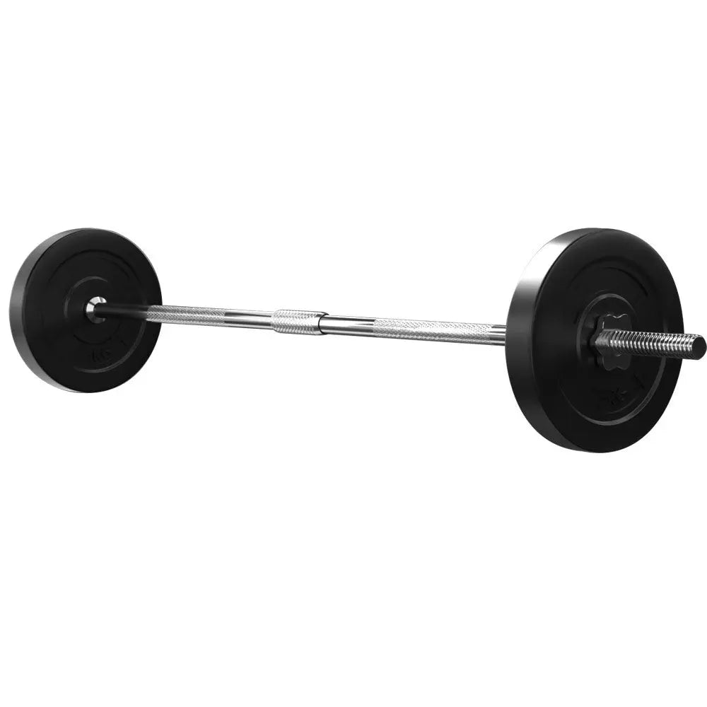 18KG Barbell Weight Set Plates Bar Bench Press Fitness Exercise Home Gym 168cm Deals499