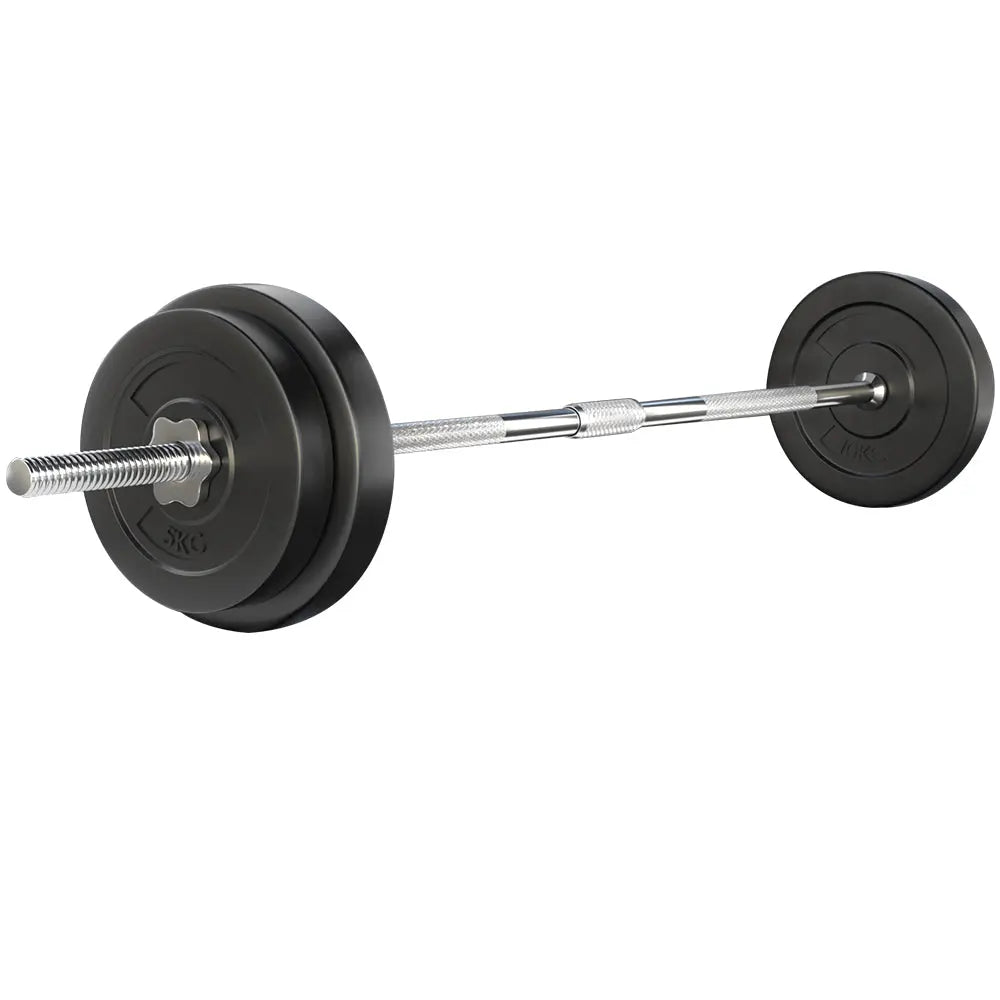 38KG Barbell Weight Set Plates Bar Bench Press Fitness Exercise Home Gym 168cm Deals499