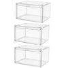 3PCS Shoe Display Box Clear Container Stackable Boxes Storage Case from Deals499 at Deals499