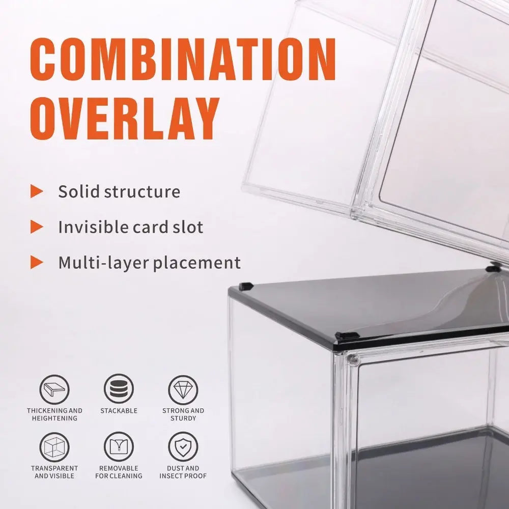 3PCS Shoe Display Box Clear Container Stackable Boxes Storage Case from Deals499 at Deals499