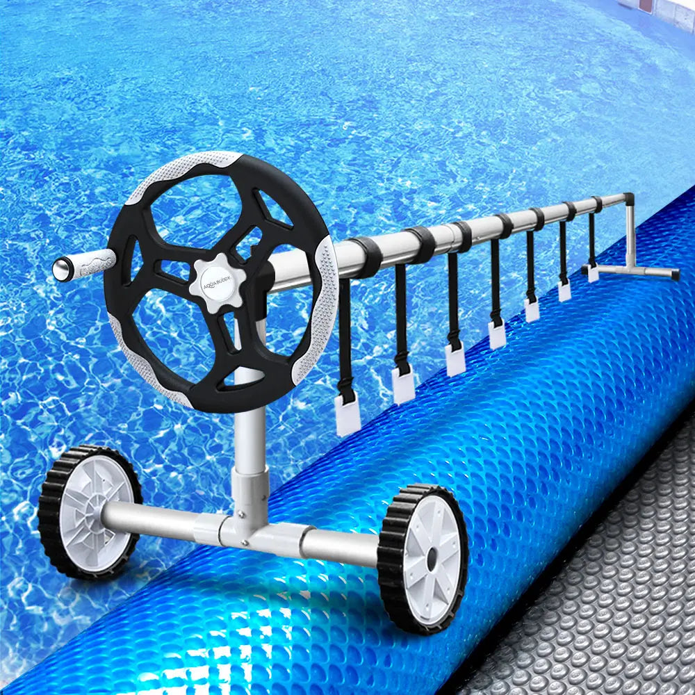 Aquabuddy Solar Swimming Pool Cover Roller Blanket Bubble Heater 11x4.8m Covers from Deals499 at Deals499