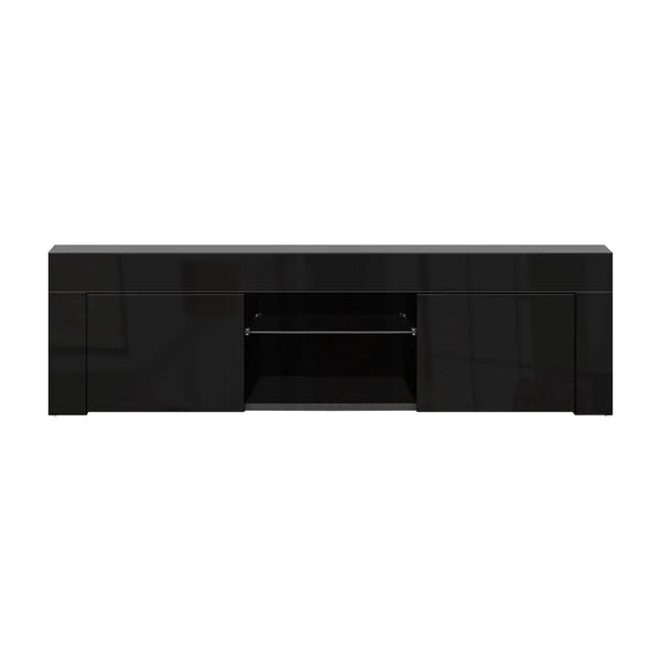 Artiss 130cm RGB LED TV Stand Cabinet Entertainment Unit Gloss Furniture Black Deals499