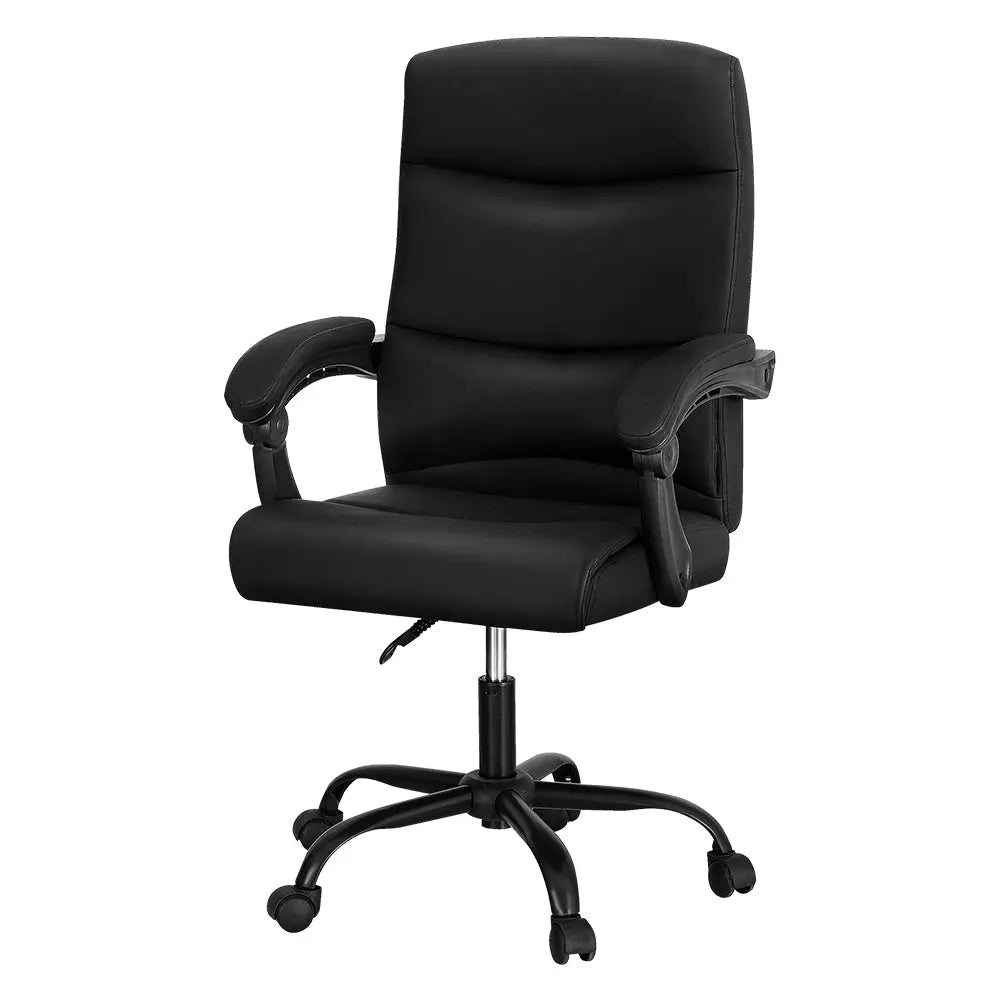 Artiss 2 Point Massage Office Chair PU Leather Black from Deals499 at Deals499