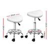 Artiss 2x Salon Stool Saddle Swivel Chair White from Deals499 at Deals499