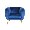 Artiss Armchair Lounge Arm Chair Sofa Accent Armchairs Chairs Couch Velvet Navy Deals499