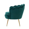 Artiss Armchair Lounge Chair Accent Armchairs Retro Lounge Accent Chair Single Sofa Velvet Shell Back Seat Green Deals499