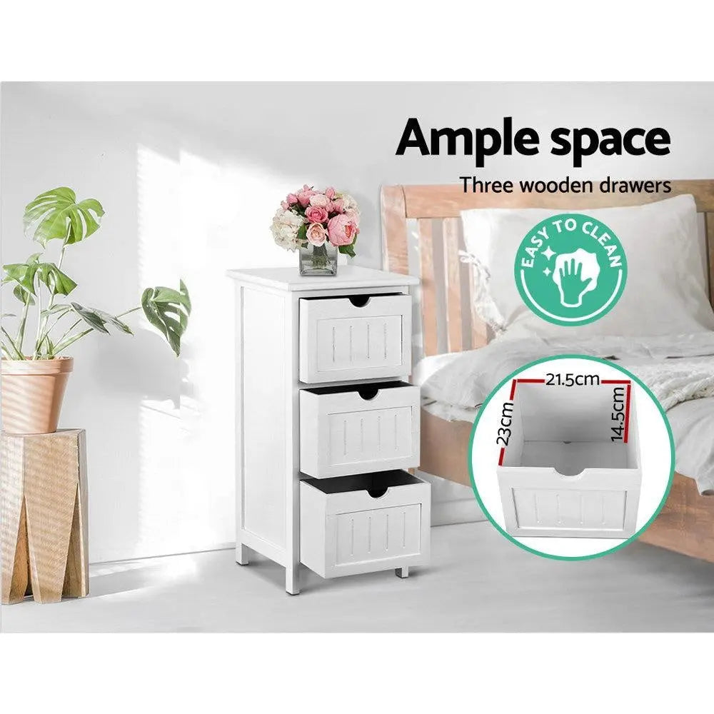 Artiss Bedside Table - White Deals499