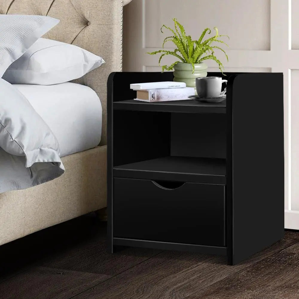 Artiss Bedside Table Drawer - Black Deals499