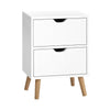 Artiss Bedside Tables Drawers Side Table Nightstand White Storage Cabinet Wood Deals499