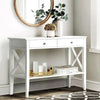 Artiss Console Table Hall Side Entry 2 Drawers Display White Desk Furniture Deals499