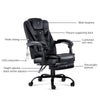 Artiss Electric Massage Office Chairs Recliner Computer Gaming Seat Footrest Black Deals499