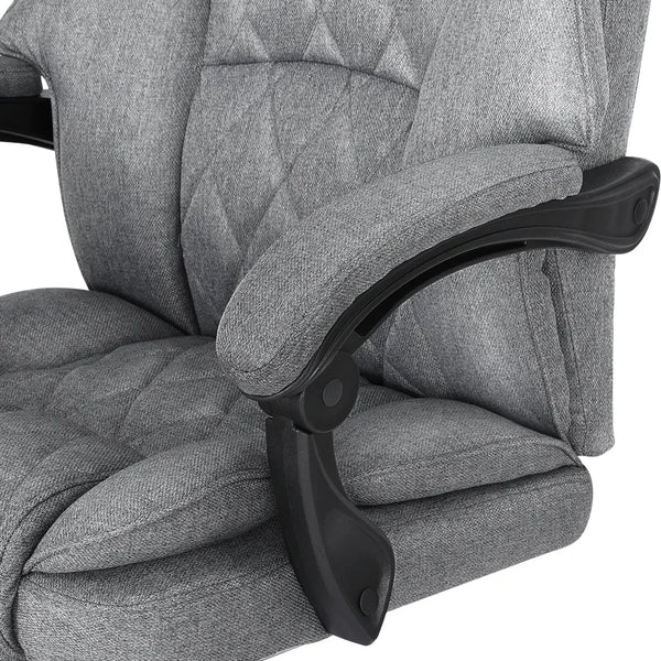 Artiss Executive Office Chair Fabric Footrest Grey from Deals499 at Deals499