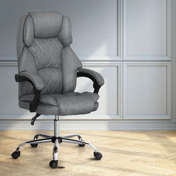 Artiss Executive Office Chair Fabric Recliner Grey from Deals499 at Deals499