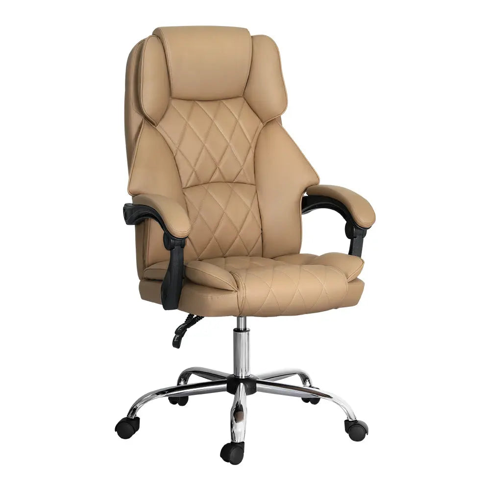 Artiss Executive Office Chair Leather Recliner Espresso from Deals499 at Deals499