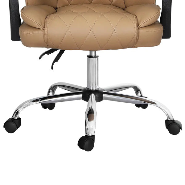 Artiss Executive Office Chair Leather Recliner Espresso from Deals499 at Deals499