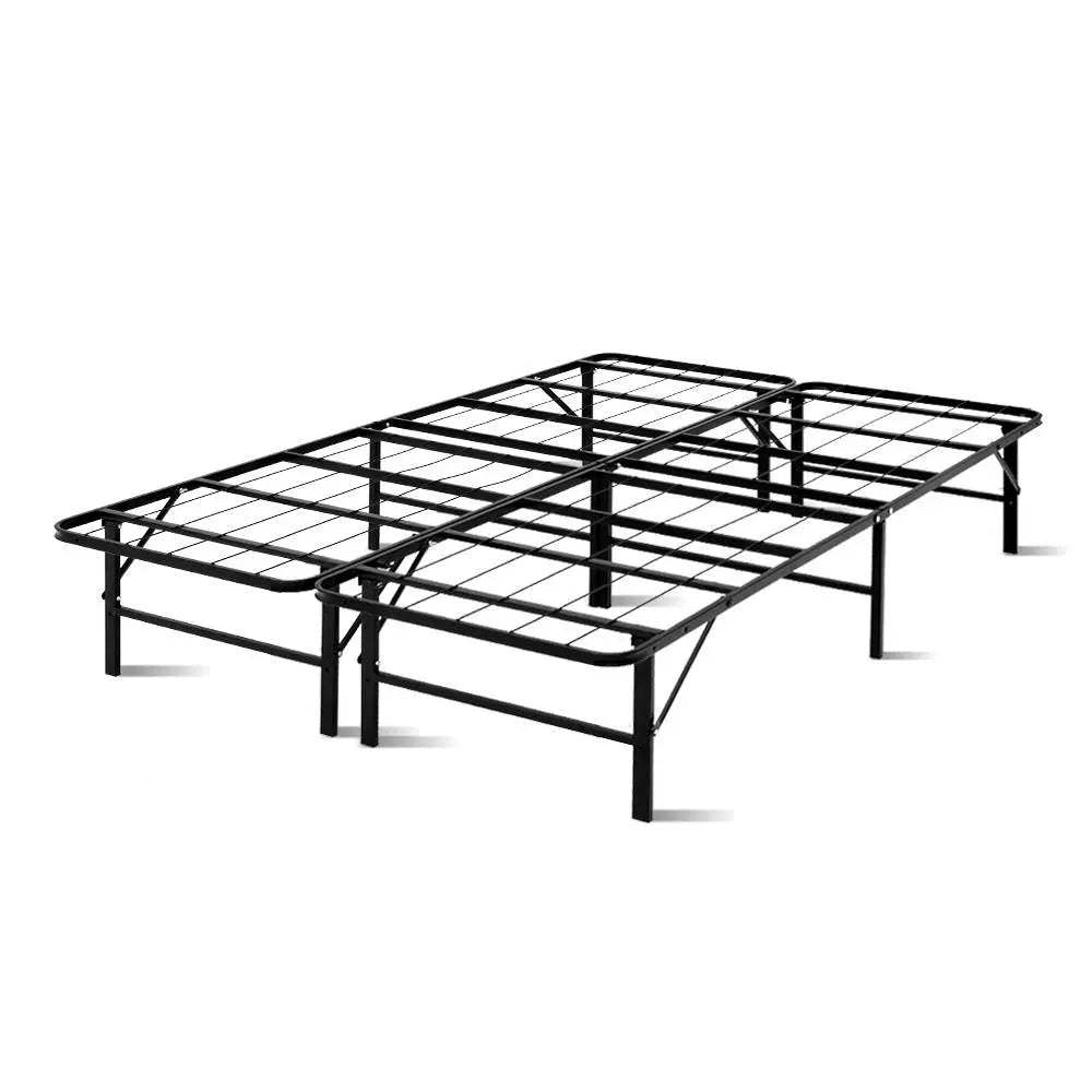 Artiss Folding Double Metal Bed Frame - Black Deals499