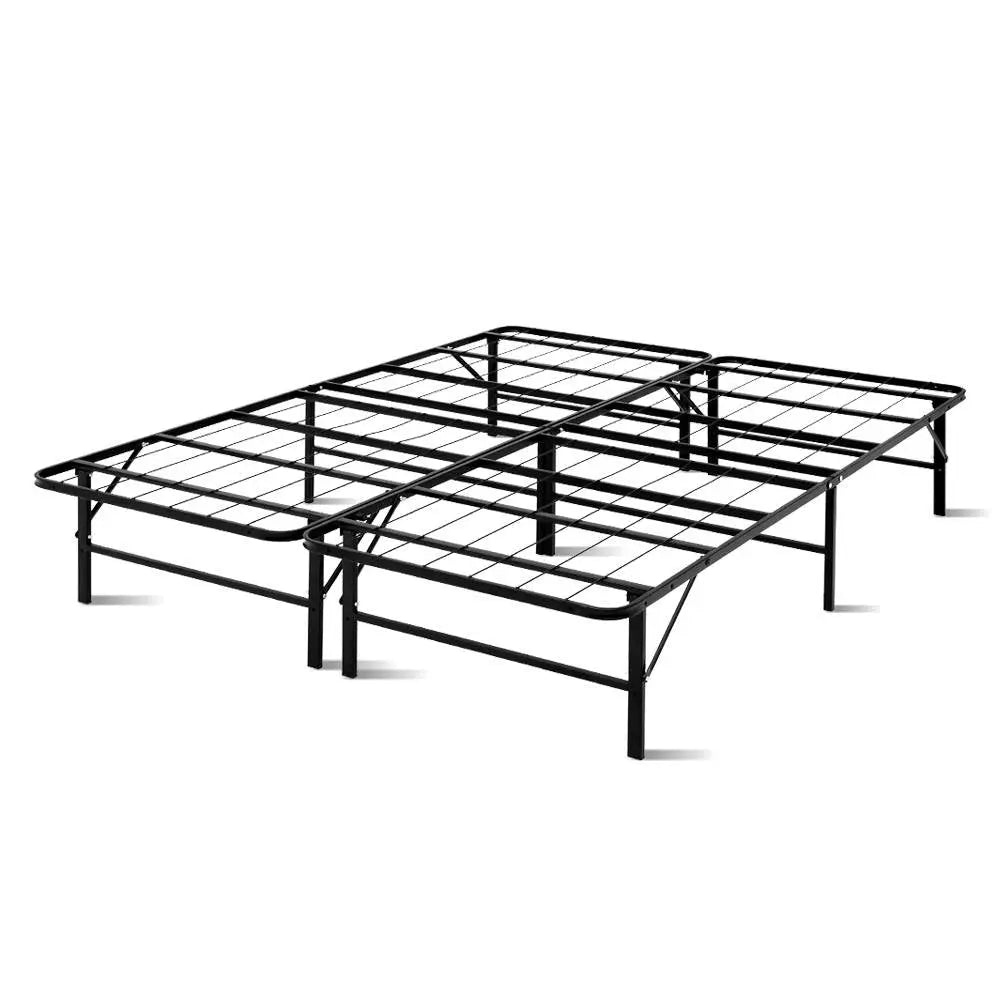 Artiss Folding Queen Metal Bed Frame - Black Deals499