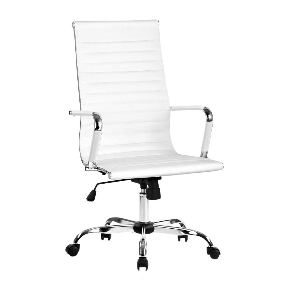 Artiss Gaming Office Chair Computer Desk Chairs Home Work Study White High Back Deals499