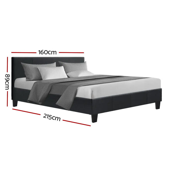 Artiss Neo Bed Frame Fabric - Charcoal Queen Deals499