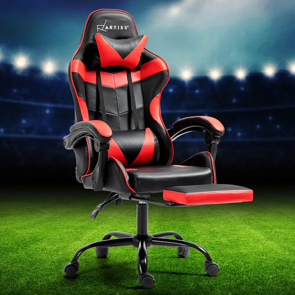 Artiss Office Chair Gaming Computer Executive Chairs Racing Seat Recliner Red Deals499