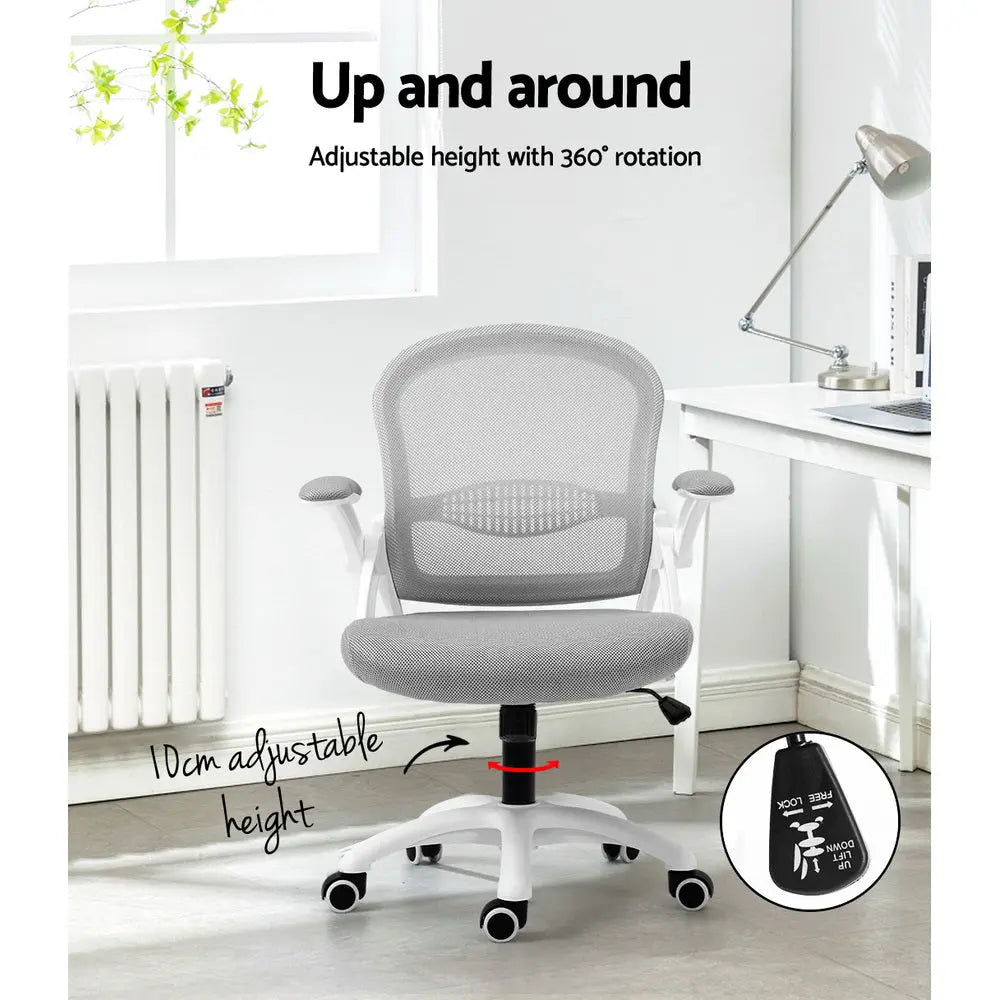 Artiss Office Chair Mesh Computer Desk Chairs Mid Back Work Home Study Grey Deals499