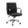 Artiss Office Chair PU Leather Mid Back Black from Deals499 at Deals499