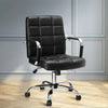 Artiss Office Chair PU Leather Mid Back Black from Deals499 at Deals499