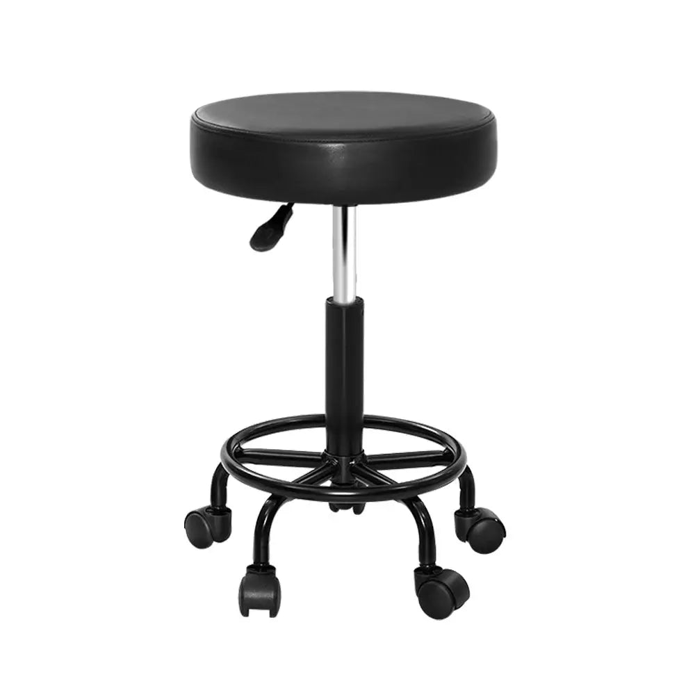 Artiss Round Salon Stool Stools Black Swivel Barber Hair Hydraulic Chairs Lift Deals499