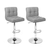 Artiss Set of 2 Fabric Swivel Bar Stools - Grey Deals499