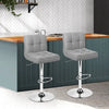 Artiss Set of 2 Fabric Swivel Bar Stools - Grey Deals499