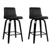 Artiss Set of 2 Wooden PU Leather Bar Stool - Black Deals499