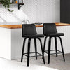 Artiss Set of 2 Wooden PU Leather Bar Stool - Black Deals499