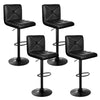 Artiss Set of 4 Bar Stools PU Leather Criss Cross Style - Black and Chrome Deals499