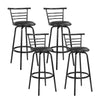 Artiss Set of 4 PU Leather Bar Stools - Black and Steel Deals499