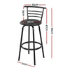 Artiss Set of 4 PU Leather Bar Stools - Black and Steel Deals499