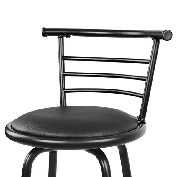 Artiss Set of 4 PU Leather Bar Stools - Black and Steel Deals499