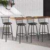 Artiss Set of 4 PU Leather Bar Stools - Black and Steel Deals499