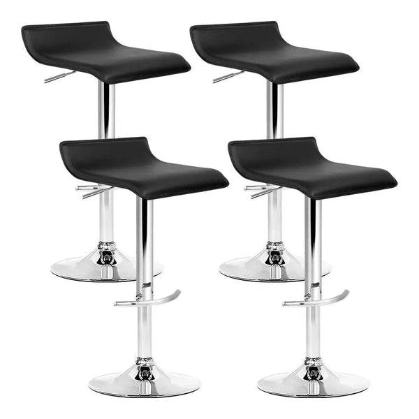 Artiss Set of 4 PU Leather Wave Style Bar Stools - Black Deals499