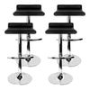 Artiss Set of 4 PU Leather Wave Style Bar Stools - Black Deals499