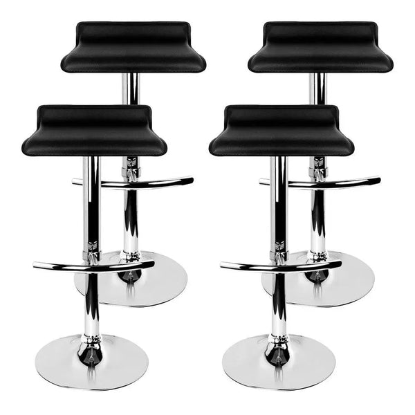 Artiss Set of 4 PU Leather Wave Style Bar Stools - Black Deals499