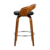 Artiss Set of 4 Walnut Wood Bar Stools - Black and Brown Deals499