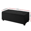 Artiss Storage Ottoman Blanket Box Black Fabric Footstool Chest Couch Seat Toy Deals499