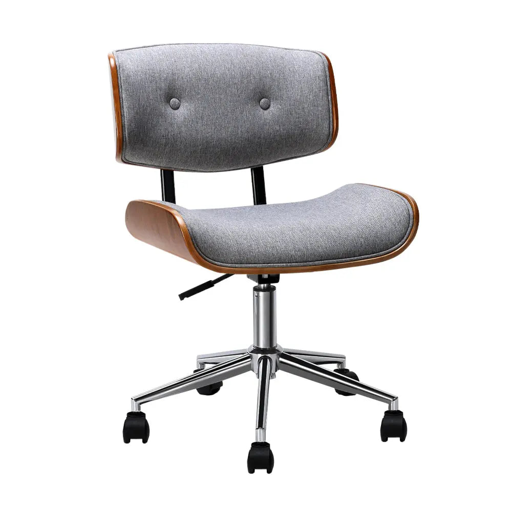 Artiss Wooden Fabric Office Chair Grey Deals499