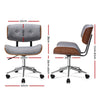 Artiss Wooden Fabric Office Chair Grey Deals499