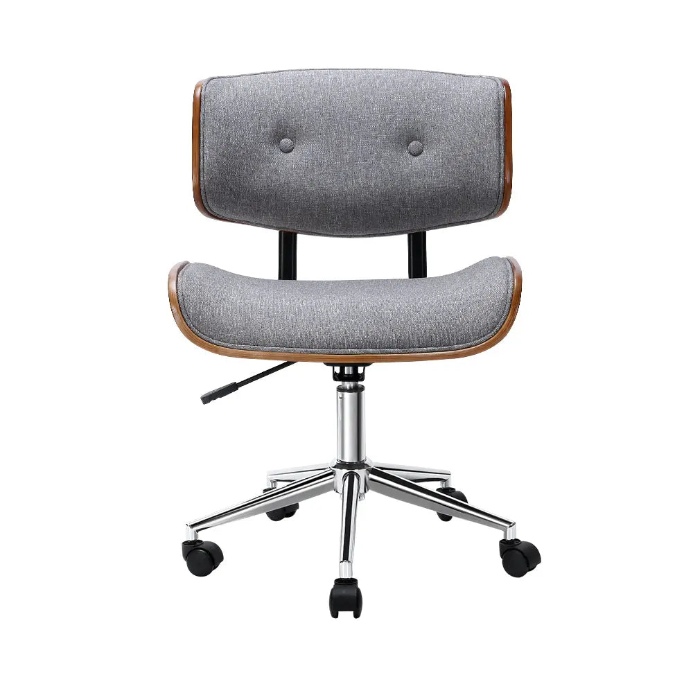 Artiss Wooden Fabric Office Chair Grey Deals499