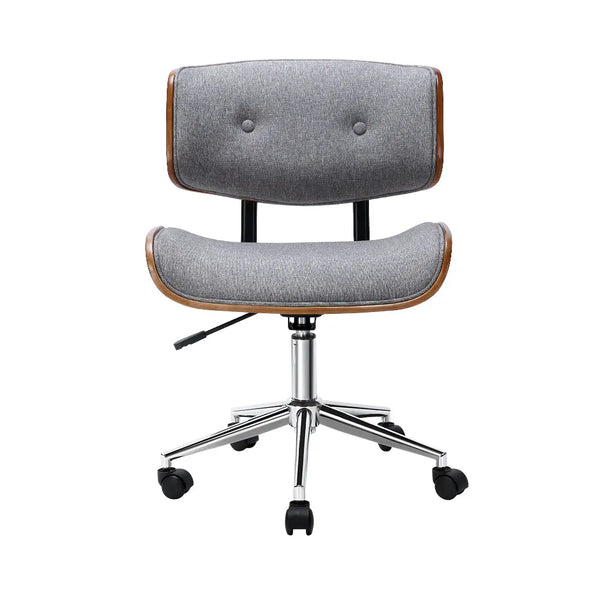 Artiss Wooden Fabric Office Chair Grey Deals499