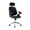 Artiss Wooden Office Chair Computer Gaming Chairs Executive Leather Black Deals499