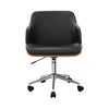 Artiss Wooden Office Chair Fabric Seat Black from Deals499 at Deals499