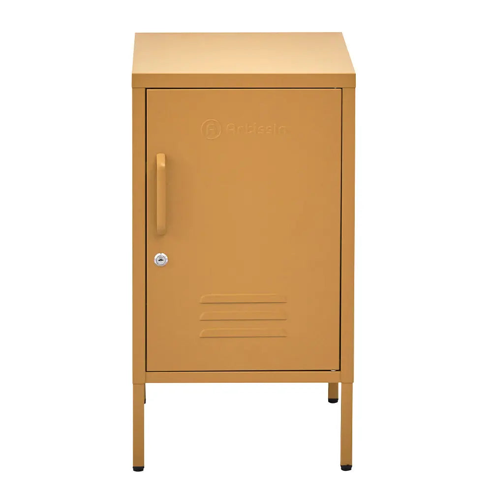 ArtissIn Mini Metal Locker Storage Shelf Organizer Cabinet Bedroom Yellow Deals499