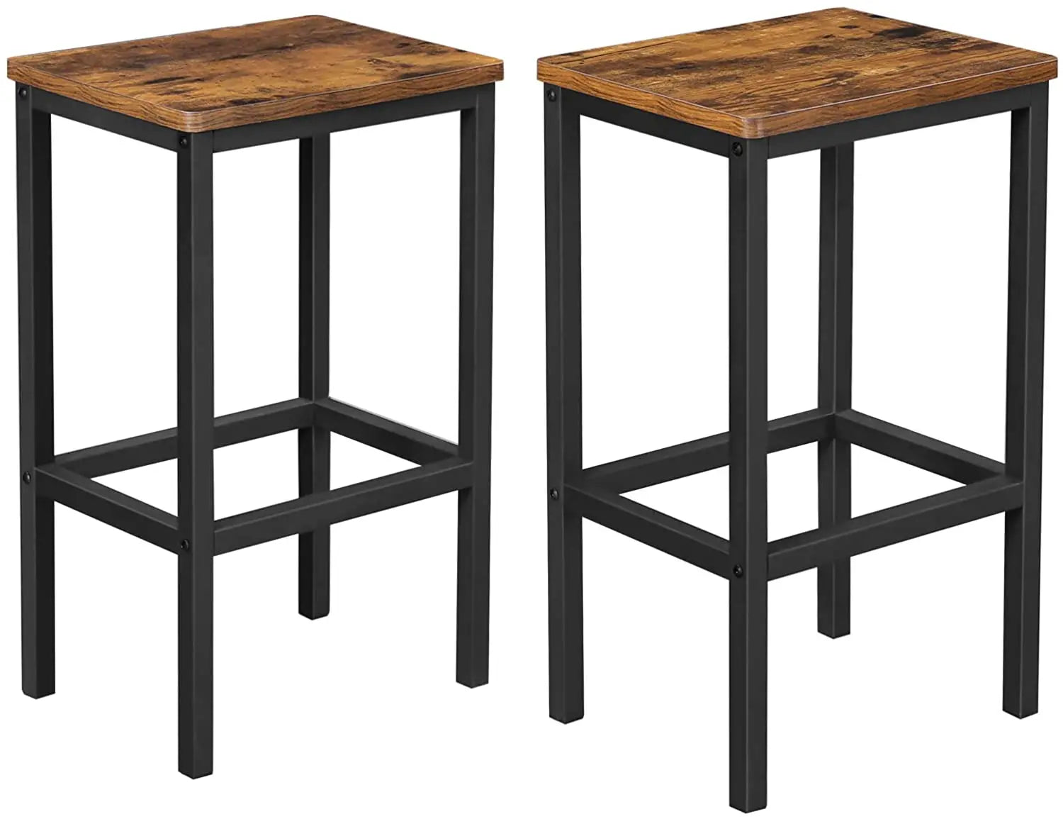 Bar Set Stools of 2 Bar Chairs, Rustic Brown from Deals499 at Deals499